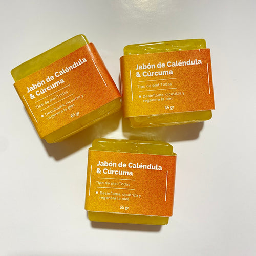 Jabón Facial de Caléndula y Cúrcuma