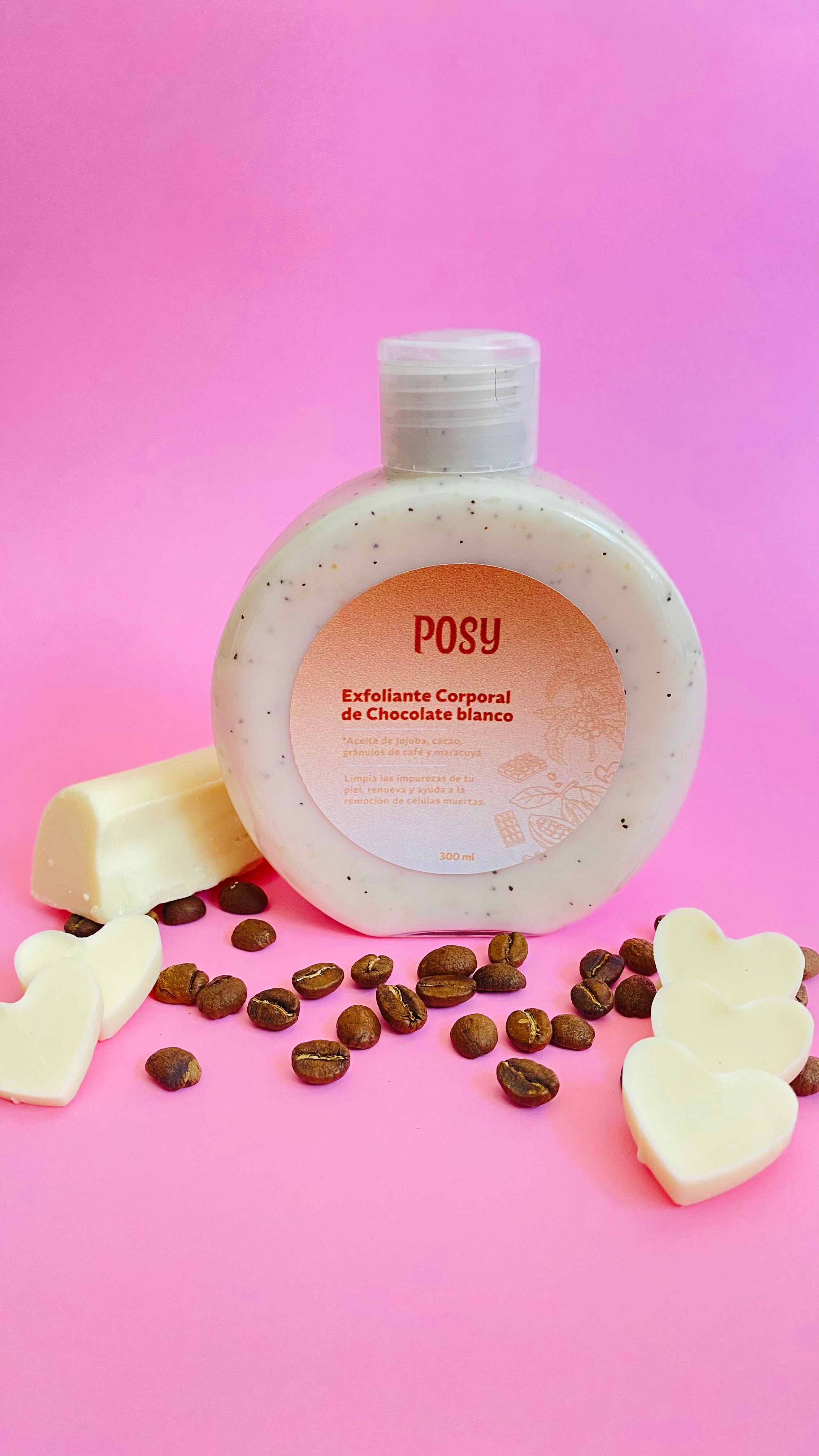 Exfoliante Corporal de Chocolate Blanco y Café