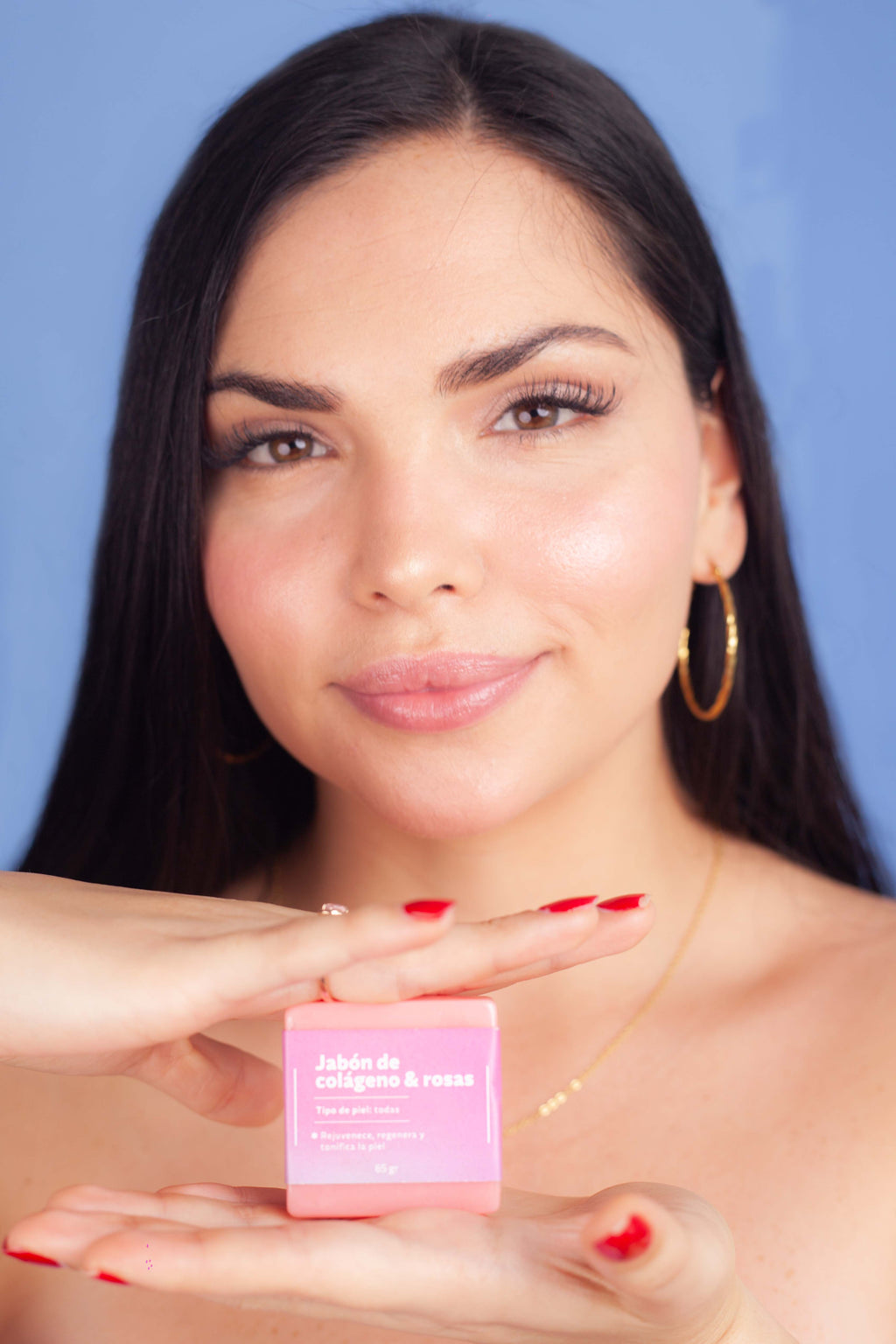 Jabón Facial de Colágeno y Rosas